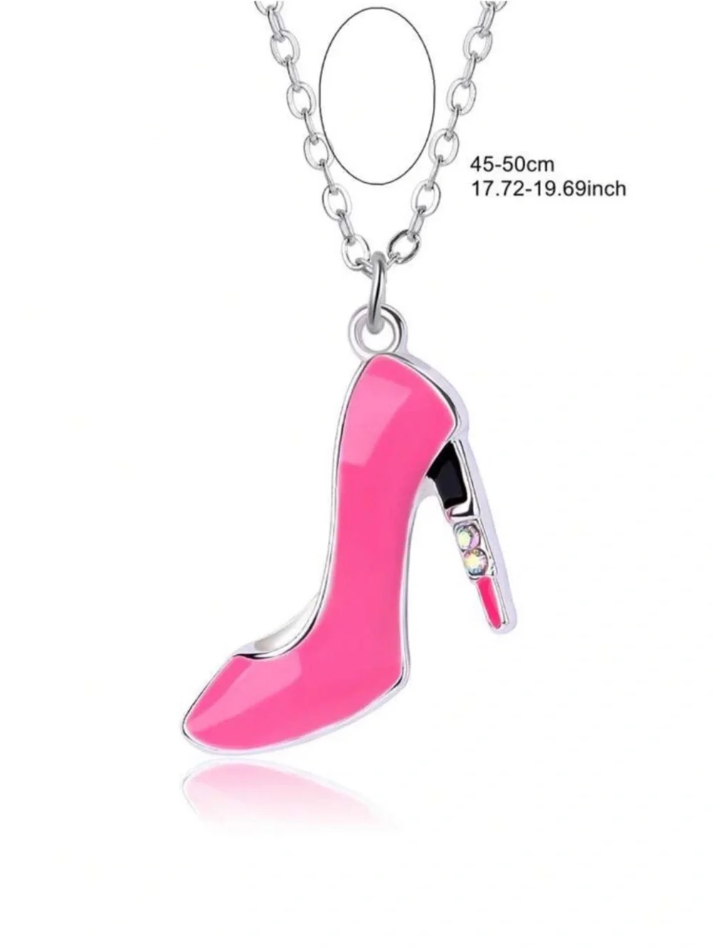 Pink High Heel‎ Pendant Necklace